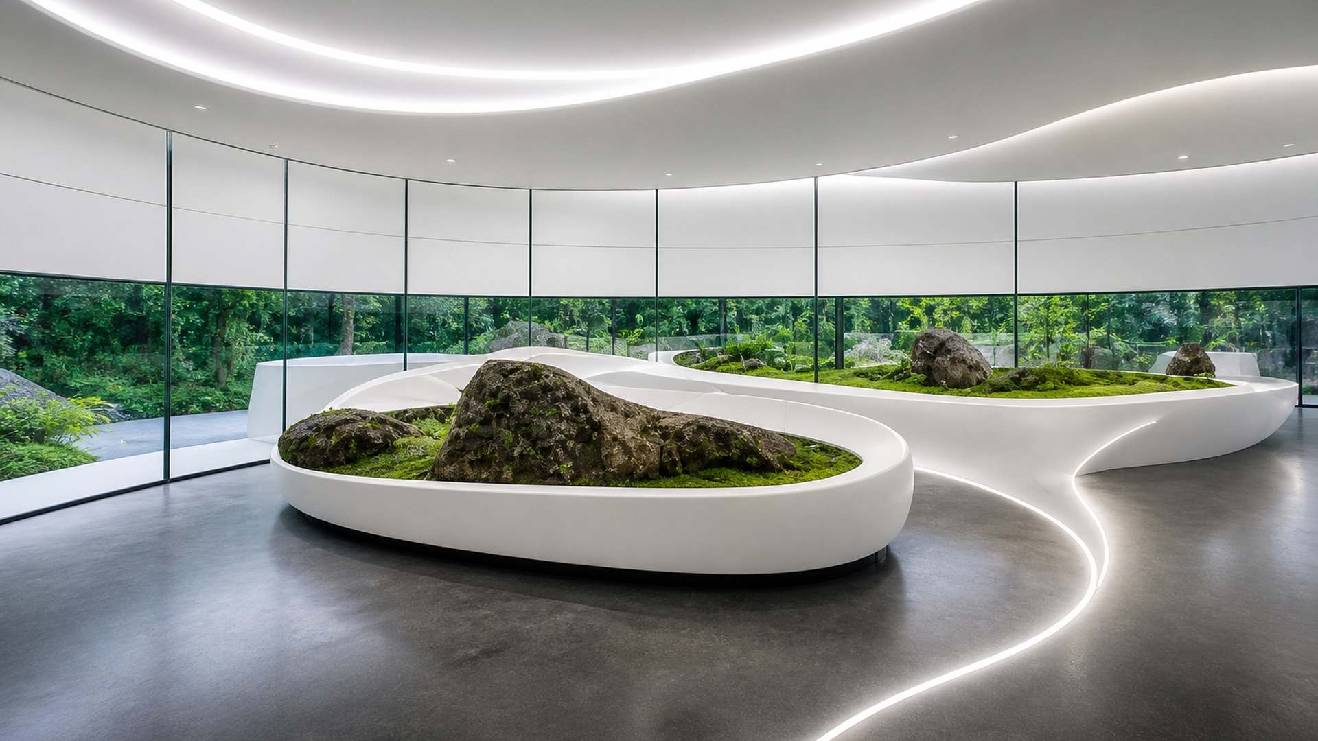 Wellness center interiors — Iwate conceptual design